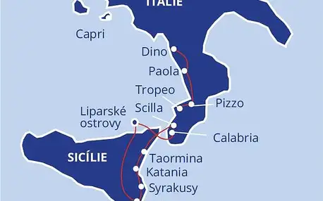 Itálie - Kalábrie letecky na 8 dnů, polopenze