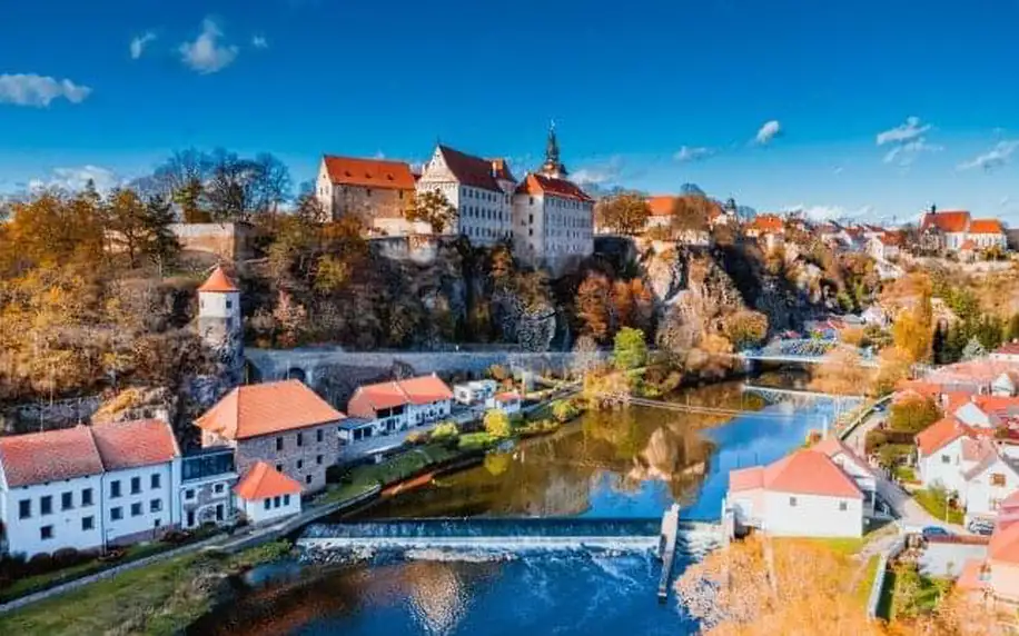 Jižní Čechy: Bechyně u zámku a muzea v Hotelu Panská *** se snídaněmi či polopenzí a vstupem do infrasauny