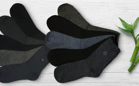 15 párů pánských bambusových ponožek: 3 designy