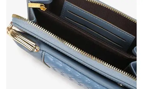 Dámské kabelkové peněženky: popruh, různé barvy