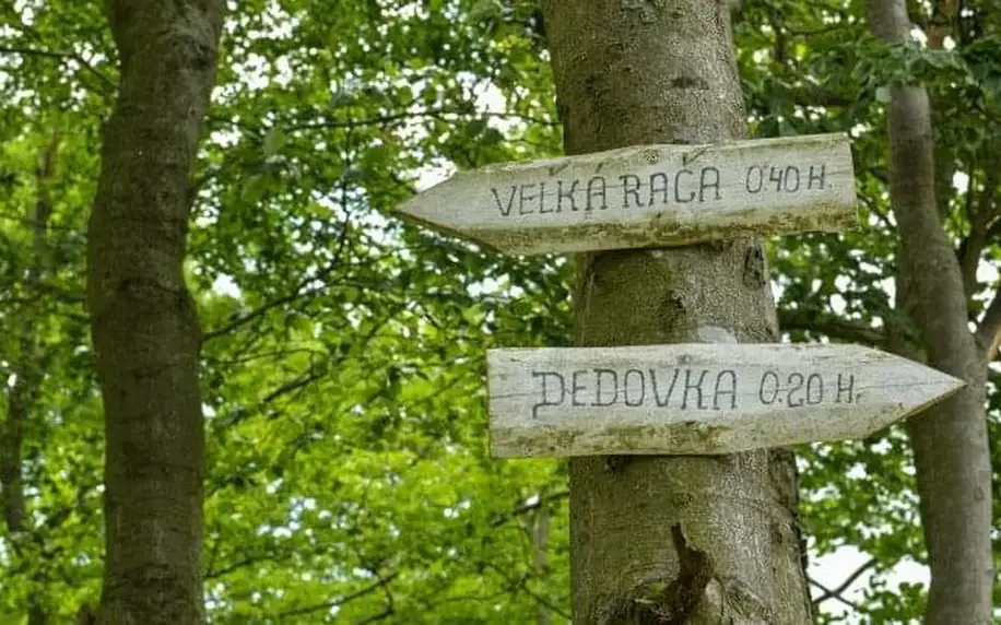 Slovensko: Kysuce v domečku na stromě v Resortu Husárik se snídaní, welcome drinkem a vstupem do wellness