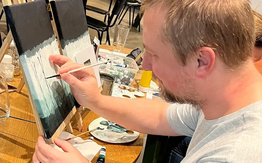 Art rande: workshop malování pro dva i s lahví sektu