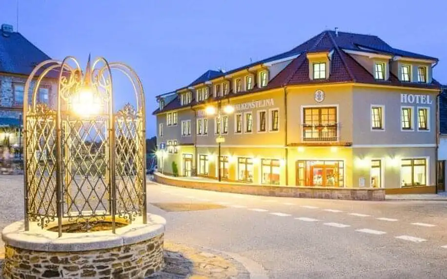 Hluboká nad Vltavou jen 700 m od zámku: Hotel Záviš z Falkenštejna **** s polopenzí, vstupem do lázní i zoo