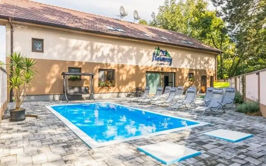 Pobyt 300 m od zámku Lednice v Penzionu Harmony se snídaní, venkovním bazénem a privátním wellness + drink