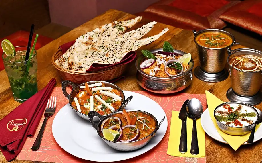 Indické menu dle výběru pro 1–2 osoby, vč. dezertu