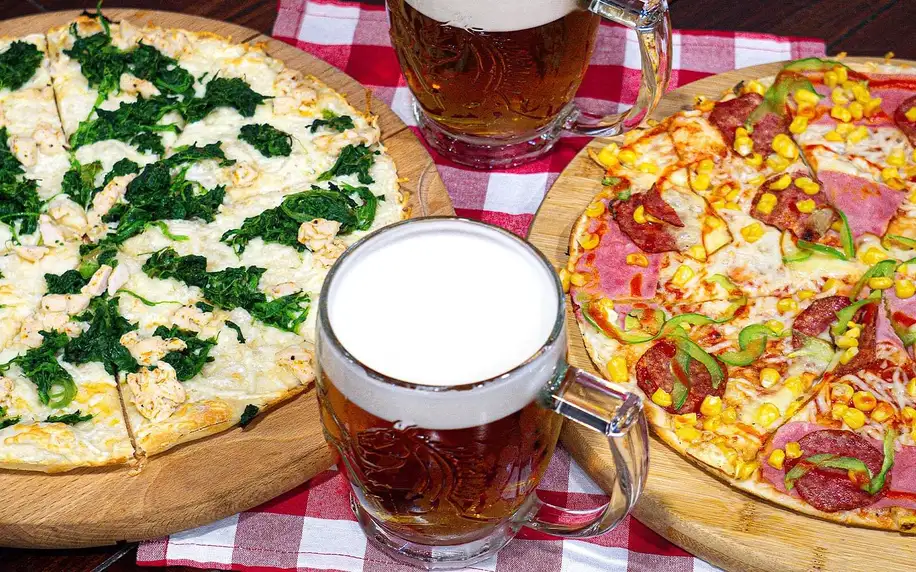 1–2 pizzy a pivo dle výběru v centru Hlučína