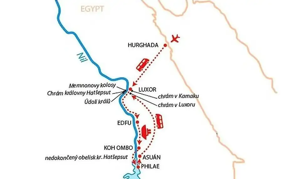 Egypt - Hurghada letecky na 8 dnů