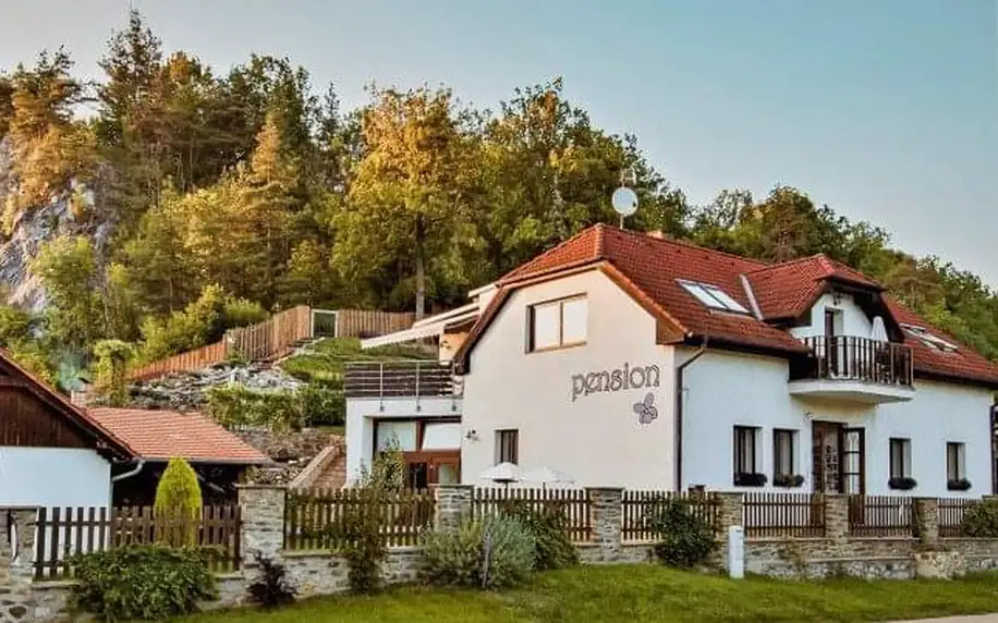 Český Krumlov jen 400 m od centra v Pensionu Fialka se snídaněmi, relaxací ve vířivce a dětským hřištěm