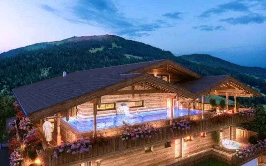 Tyrolsko: Boutique Hotel Die Alpbacherin s rozšířenou polopenzí, drinkem a neomezeným wellness a fitness