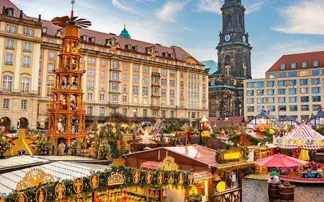 Vánoční trhy v Drážďanech a zámek Moritzburg z Moravy