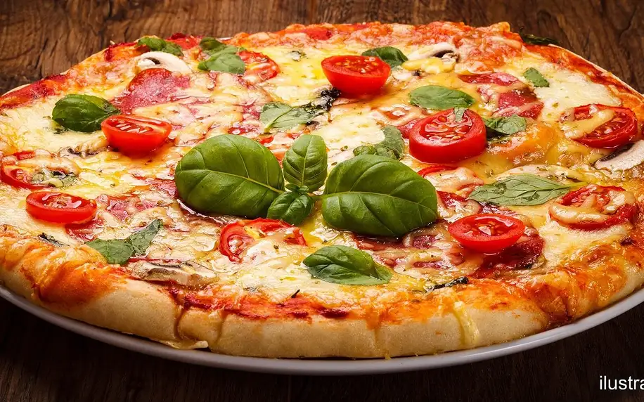 Pizza dle výběru z 9 druhů v Kaznějově pro 1-2 osoby