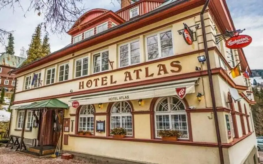 Krkonoše: Velká Úpa u turistických tras a lanovky na Sněžku v Hotelu Atlas *** s polopenzí + welcome drink