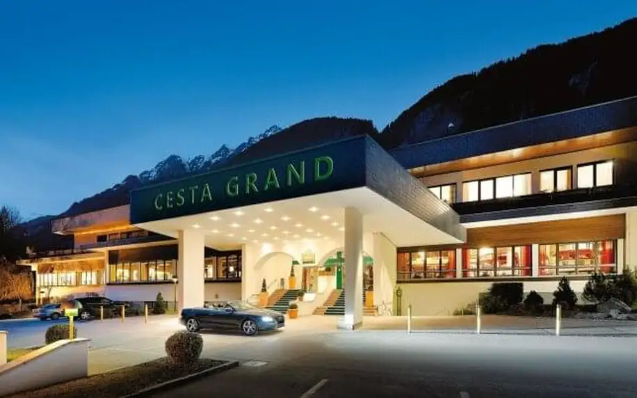 Bad Gastein: CESTA GRAND Aktivhotel & Spa ****+ s termálním wellness (1 800 m²), polopenzí a Gastein Card