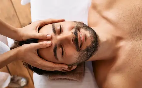 Liftingová masáž obličeje a hlavy pro muže