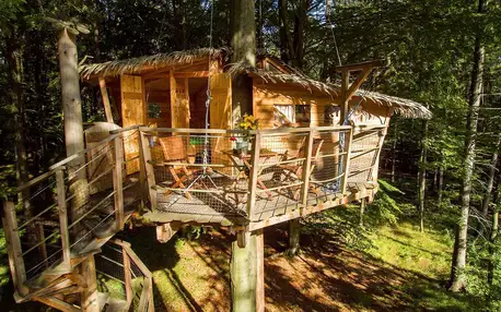 Treehouse na Babím lomě uprostřed lesa