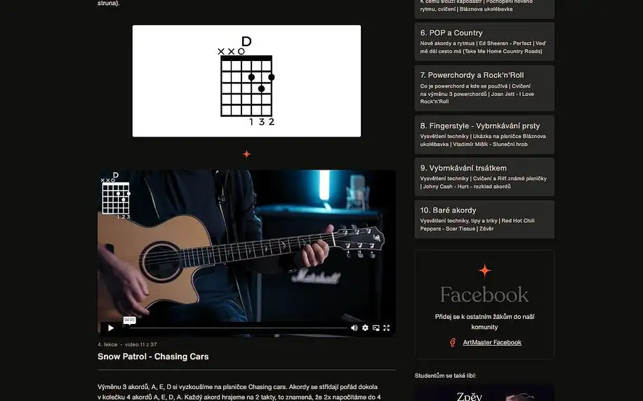 Online kurz hry na kytaru s Honzou Ponocným