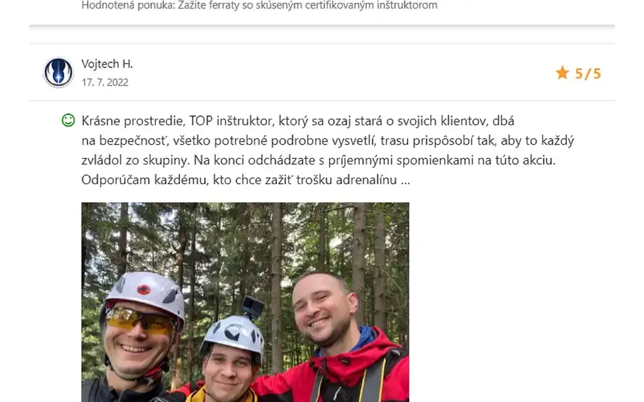 Skupinové ferratové kurzy na Slovensku