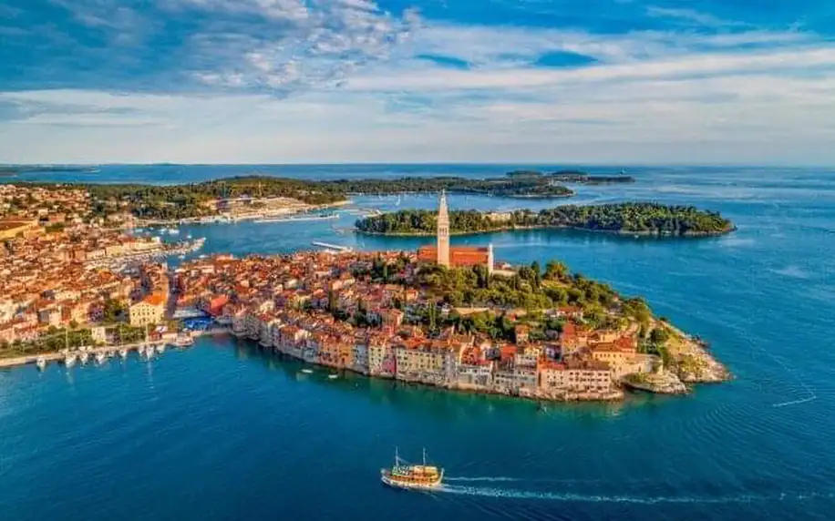 Chorvatsko: Poloostrov Istrie pouhých 200 m od pláže v Apartmánech Unija pro 3 až 5 osob s možností grilování