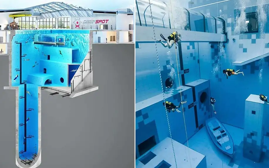 Potápění v nejhlubší potápěčské věži v Evropě