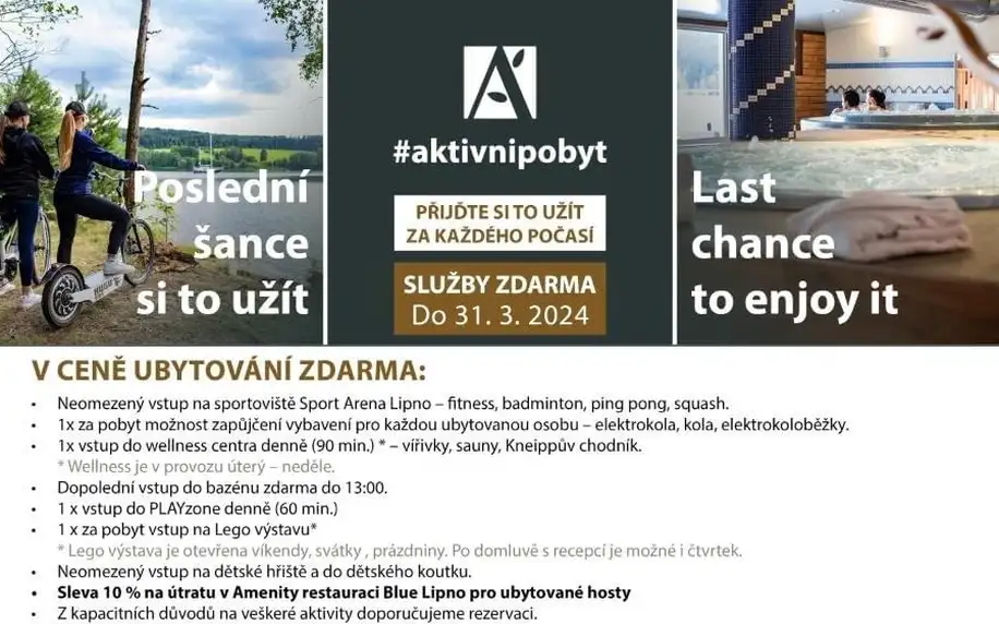 Lipno nad Vltavou, Jihočeský kraj: Amenity Hotel & Resort Lipno