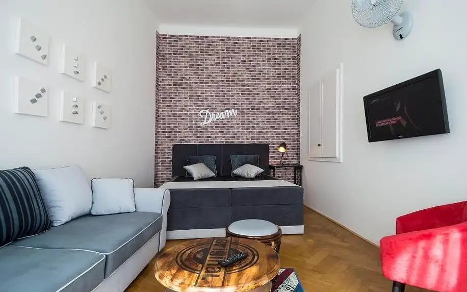 Praha: Design Apartment Havelska s možností vířivky na pokoji