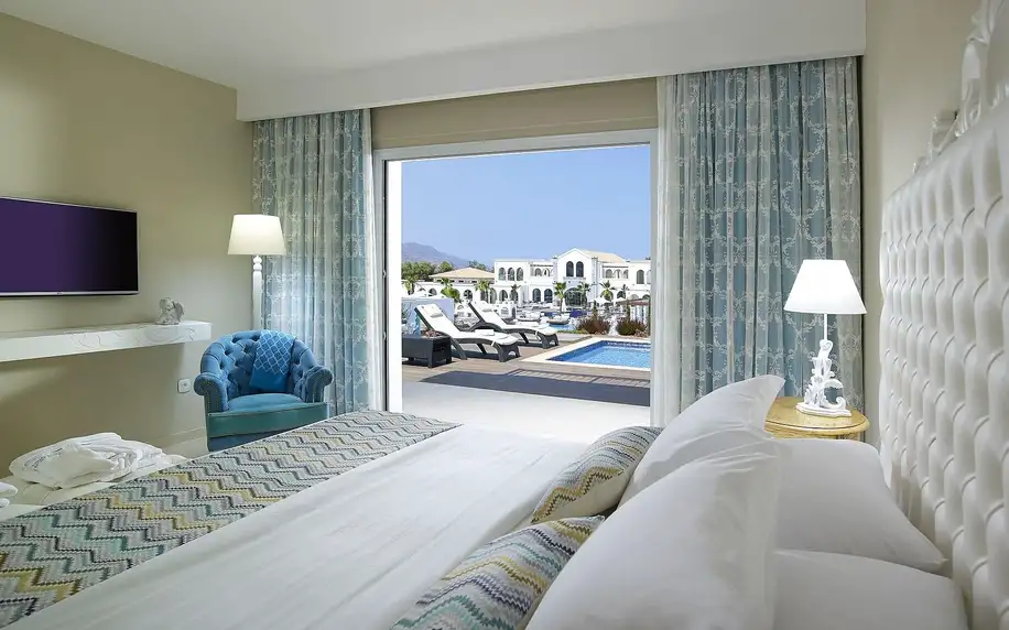 Anemos Luxury Grand Resort Hotel, Kréta, Dvoulůžkový pokoj deluxe s výhledem do zahrady, letecky, polopenze