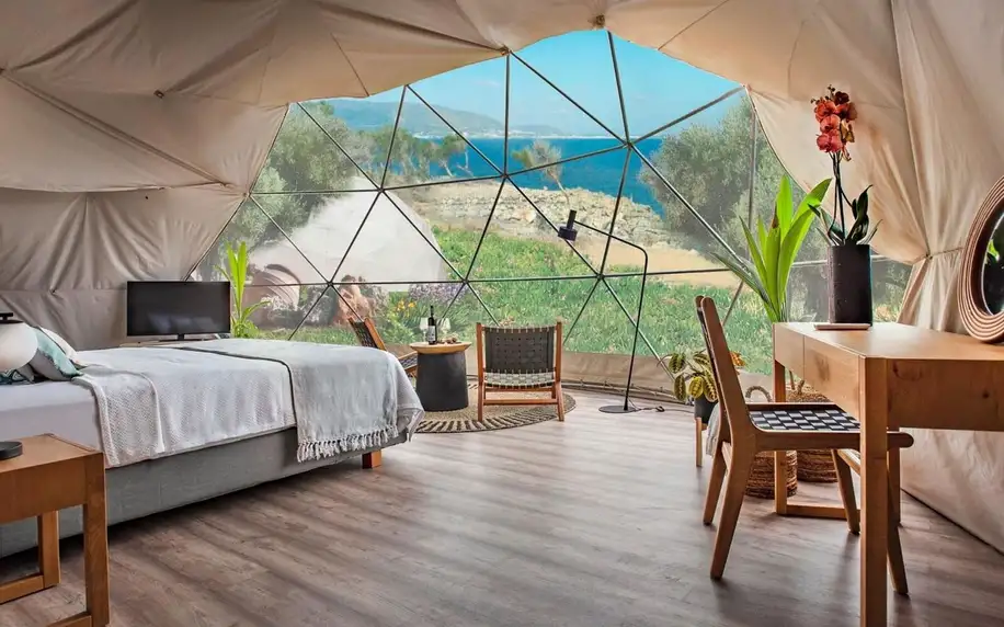 Eco Dome Resort Crete, Kréta, Kopule Deluxe s výhledem na moře, letecky, snídaně v ceně