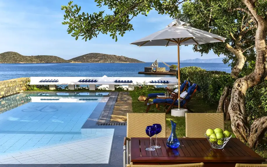 Elounda Beach Hotel & Villas, Kréta, Bungalov s výhledem na moře, letecky, snídaně v ceně