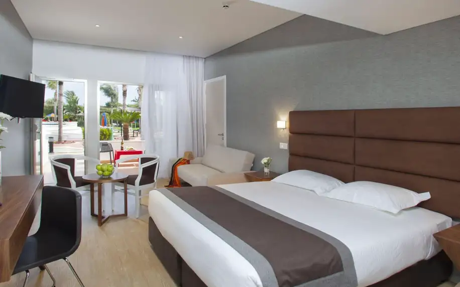 Faros Hotel Ayia Napa, Jižní Kypr, Dvoulůžkový pokoj s výhledem na moře, letecky, snídaně v ceně