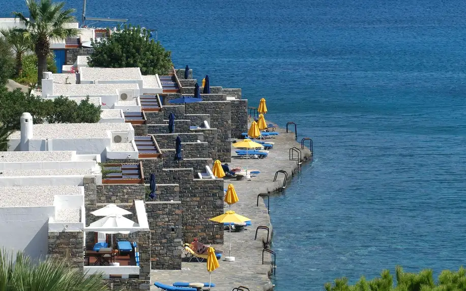 Elounda Beach Hotel & Villas, Kréta, Bungalov s výhledem na moře, letecky, snídaně v ceně
