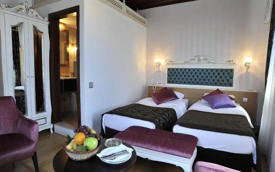Tuvana Hotel, Turecká riviéra, Dvoulůžkový pokoj Deluxe s manželskou postelí, letecky, snídaně v ceně