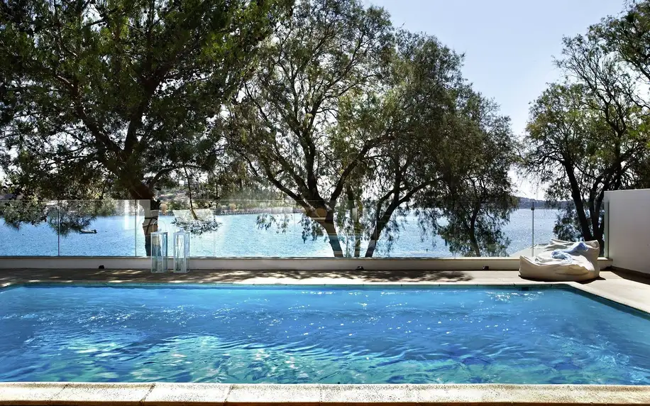 Minos Beach Art Hotel, Kréta, Bungalov s výhledem na moře, letecky, snídaně v ceně