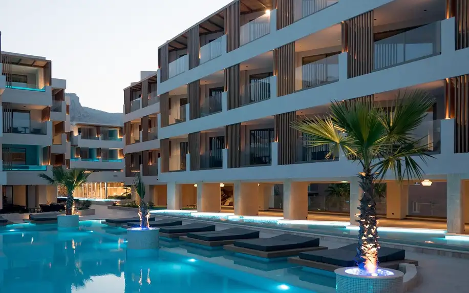Akasha Beach Hotel & Spa, Kréta, Dvoulůžkový pokoj s výhledem na moře, letecky, polopenze