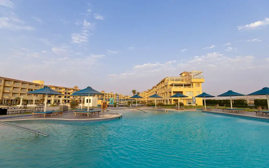 Amwaj Beach Club Abu Soma, Hurghada, Pokoj Deluxe s výhledem na moře, letecky, all inclusive