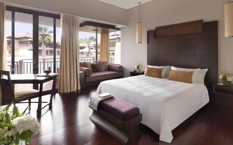 Anantara Dubai The Palm Resort & Spa, Dubaj, Dvoulůžkový pokoj Deluxe s manželskou postelí, letecky, plná penze