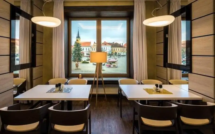 Střední Čechy blízko Kutné Hory: Čáslav přímo u památek v Hotelu Grand se snídaní + víno a degustační prkénko