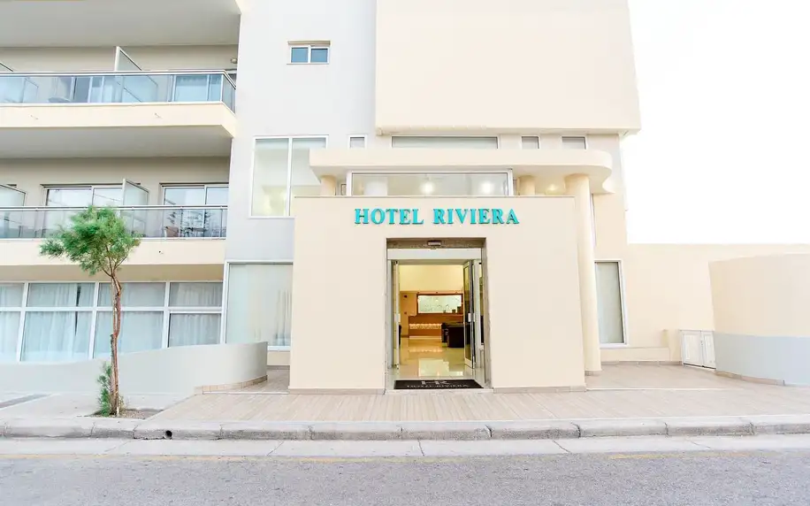 Riviera Hotel, Rhodos, Dvoulůžkový pokoj s výhledem na moře, letecky, snídaně v ceně