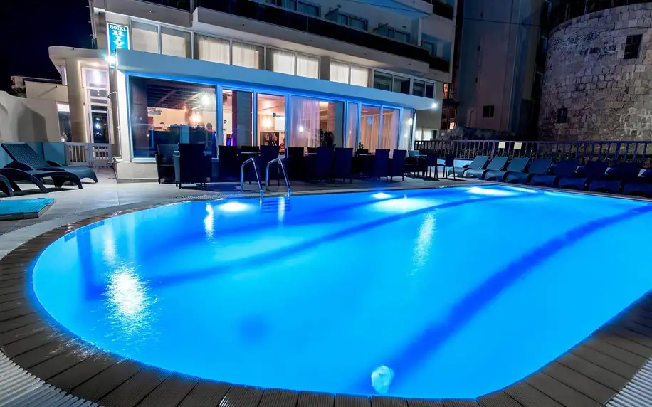 Riviera Hotel, Rhodos, Dvoulůžkový pokoj s výhledem na moře, letecky, snídaně v ceně