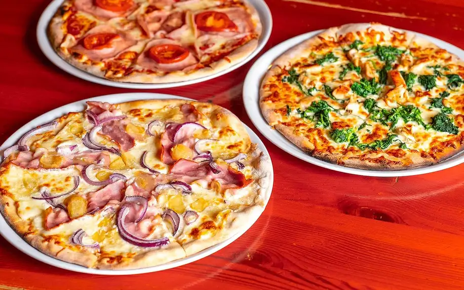 1 či 2 pizzy z pece upečené dokřupava: různé druhy