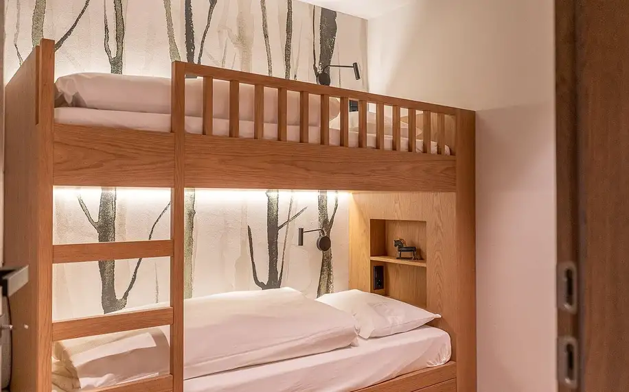 Moderní chalet v Alpách: vlastní sauna i wellness v hotelu
