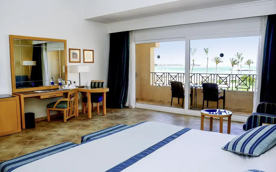 Cleopatra Luxury Resort Makadi Bay, Hurghada, Dvoulůžkový pokoj s výhledem na moře, letecky, all inclusive