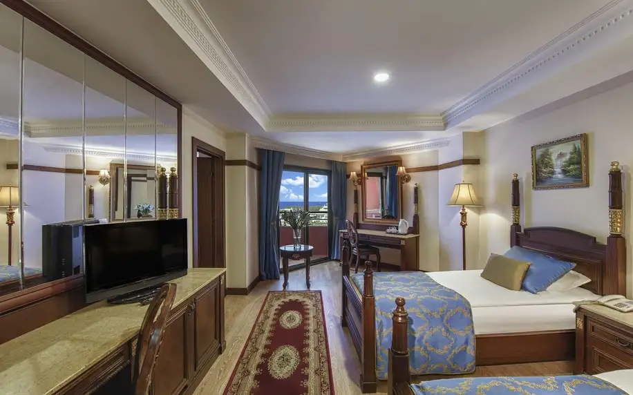 Hotel Delphin Palace, Turecká riviéra, Dvoulůžkový pokoj s výhledem na moře, letecky, all inclusive