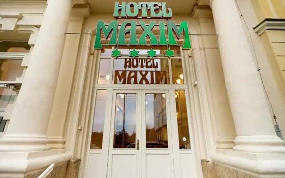 Mariánské Lázně: Relax v Hotelu Maxim **** s bazénem, až 6 léčebnými procedurami, polopenzí a pitnou kúrou