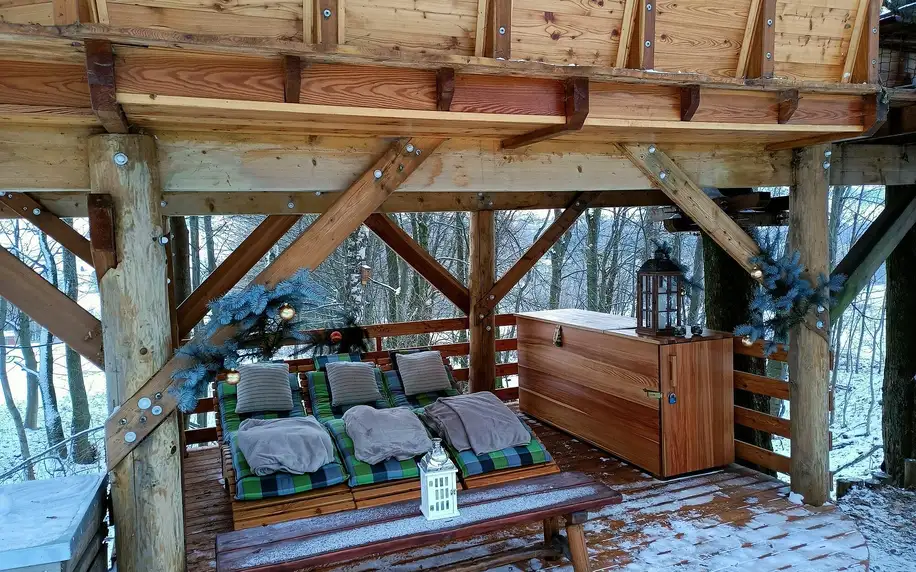 Treehouse na Dolní Moravě s privátním wellness