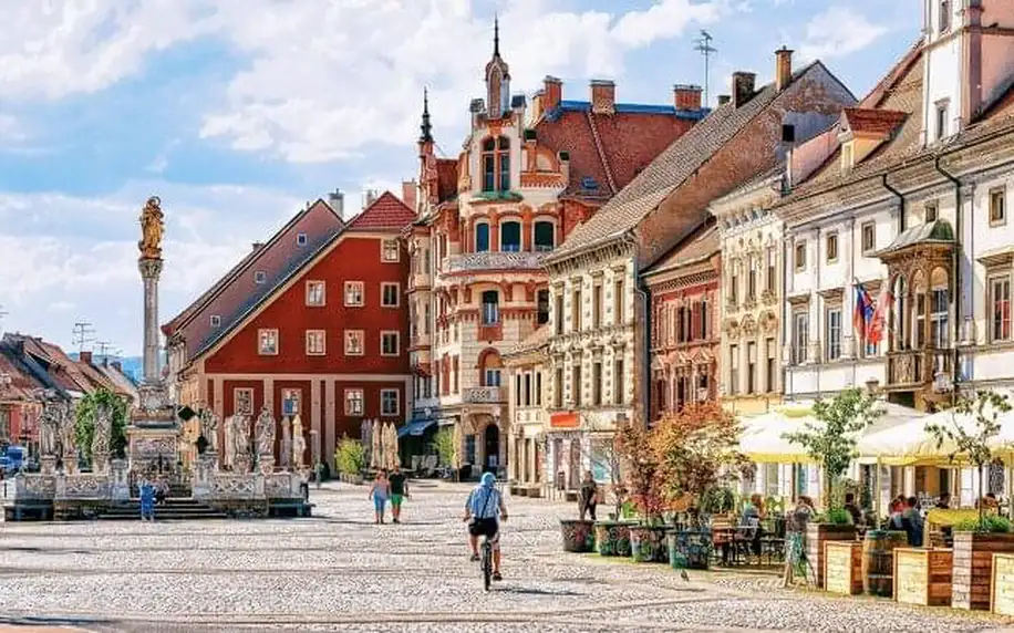 Slovinsko: Centrum Mariboru u hradu a památek v Hotelu Piramida **** se snídaněmi formou bufetu + parkování