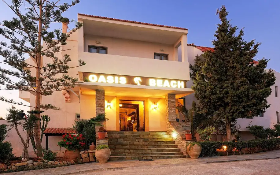Oasis Beach, Kréta, Apartament s výhledem do zahrady, letecky, snídaně v ceně