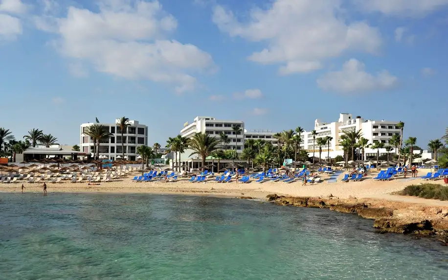 Adams Beach, Jižní Kypr, Rodinný pokoj s výhledem na moře, letecky, plná penze