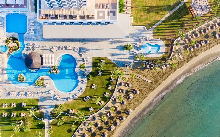 Golden Bay Beach Hotel, Jižní Kypr, Dvoulůžkový pokoj s výhledem na moře, letecky, polopenze
