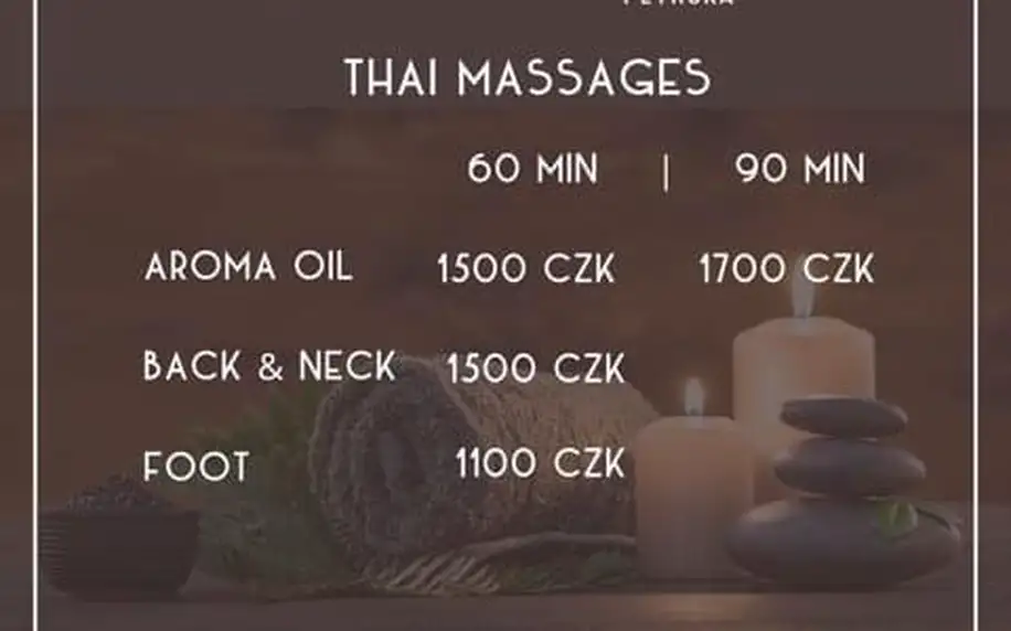 Luxusní privátní spa, thajská masáž a skvělé jídlo