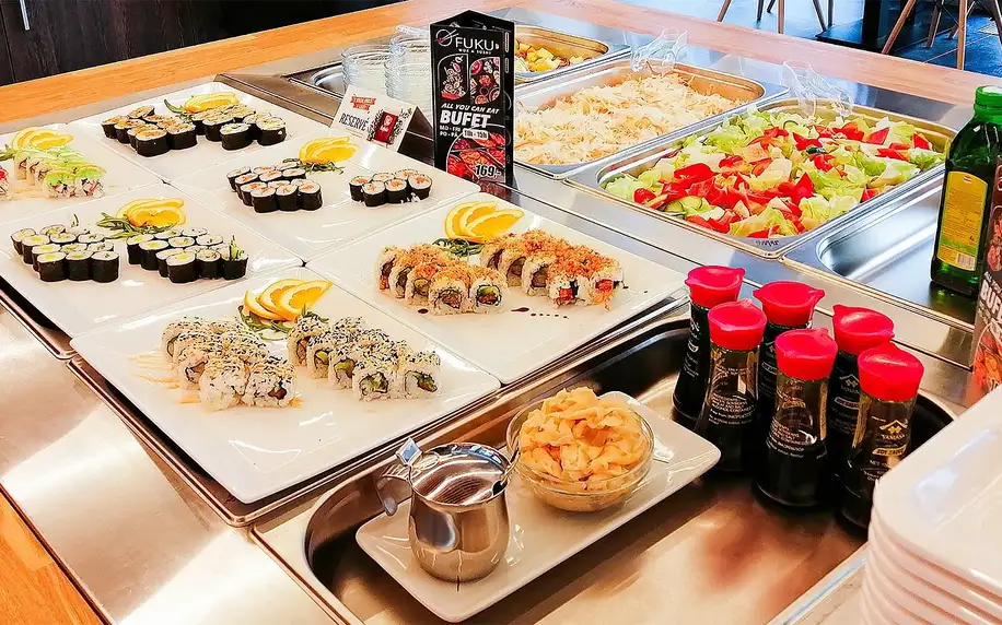 All you can eat oběd: asijská kuchyně, sushi, saláty